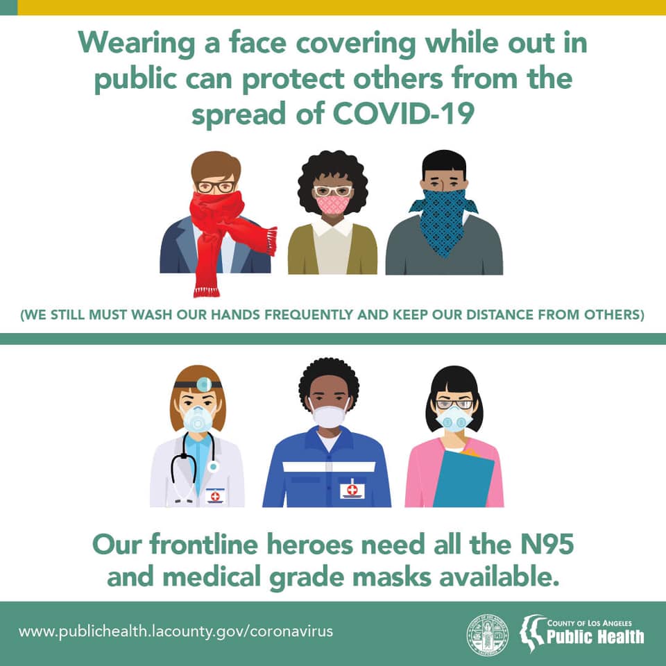 LA County face covering message