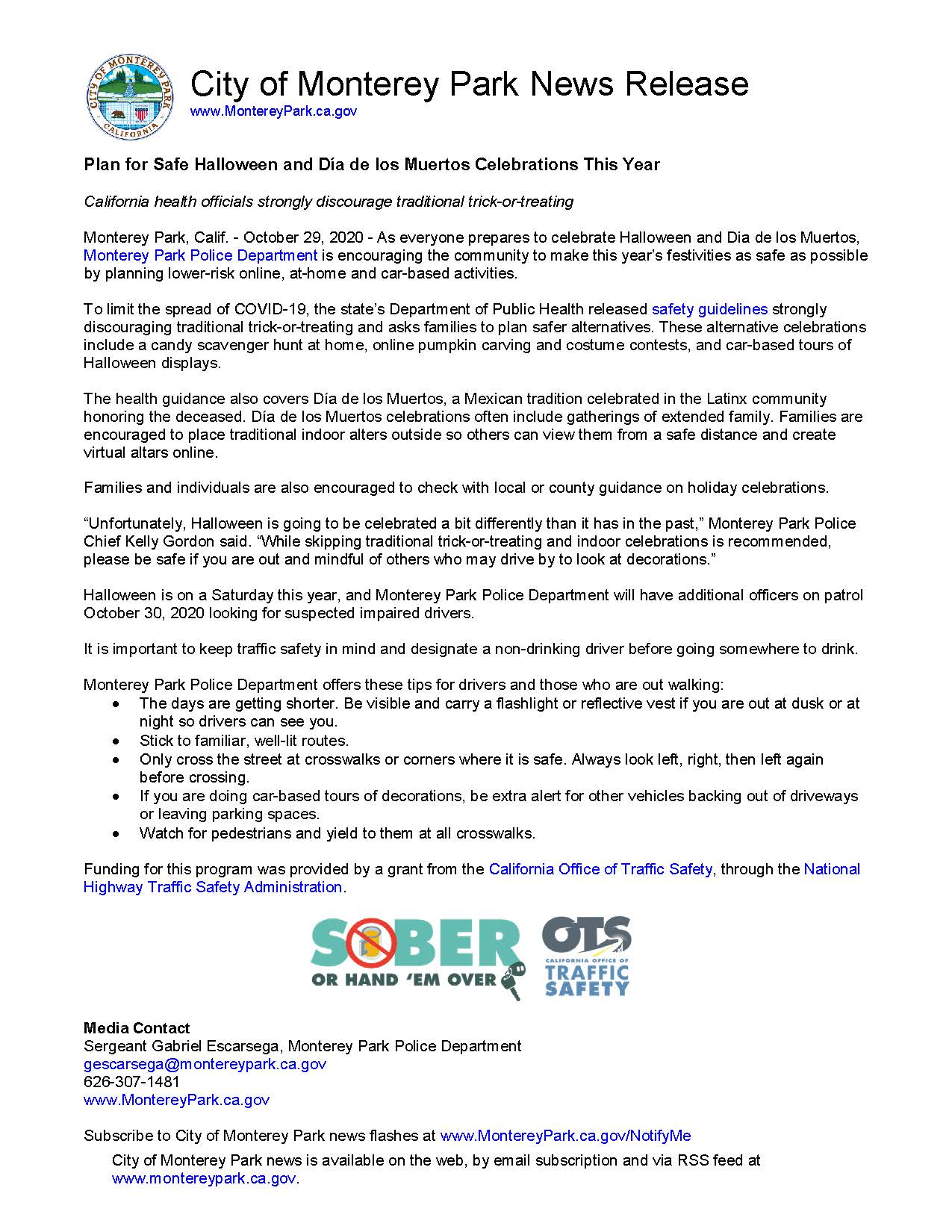 MPK News Release-Plan for Safe Halloween and Dia de los Muertos