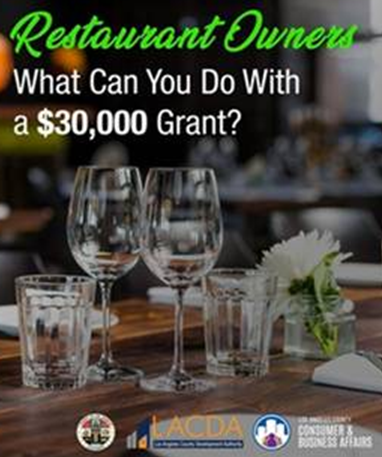 LA County restaurant grant keep LA County dining 12-1-20
