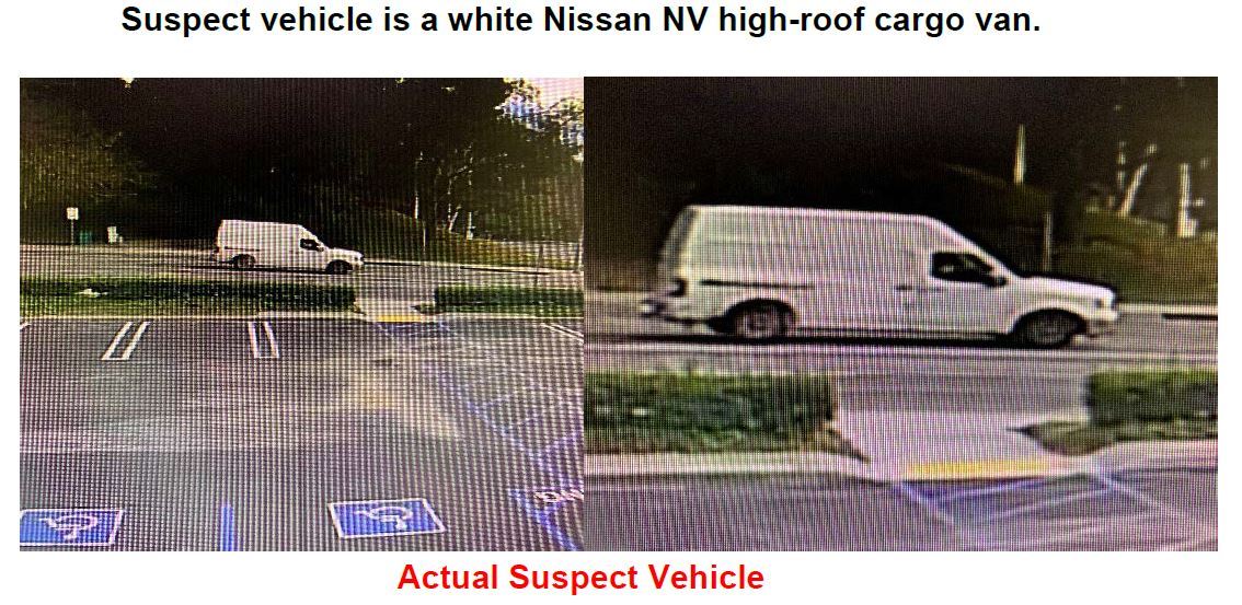 White Nissan NV high-roof cargo van right side view