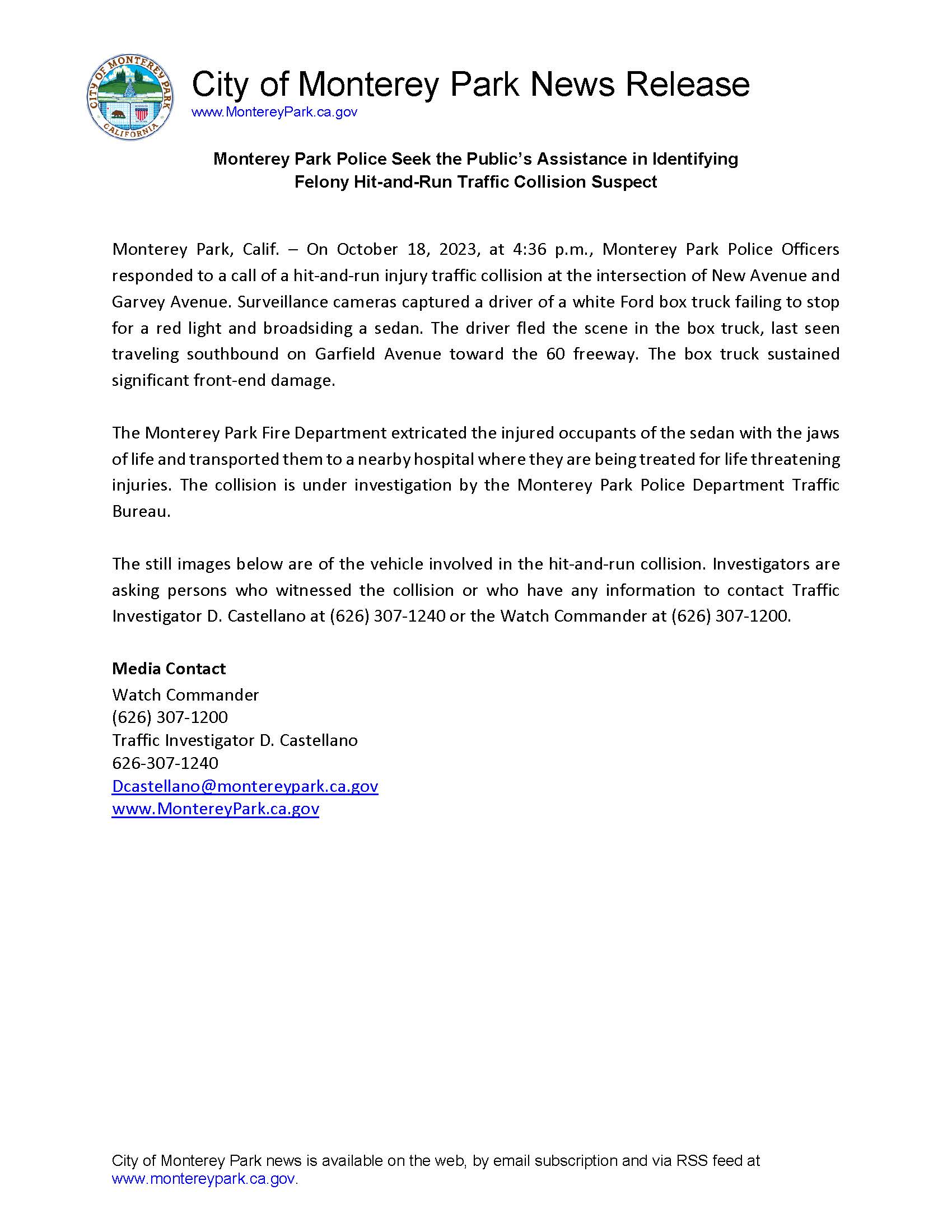 Hit and Run Collision Press Release_Page_1