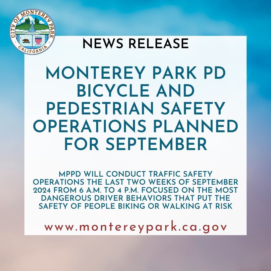 MPK News Release headlineMPPD Bicycle and Pedestrian Safety Operations Planned