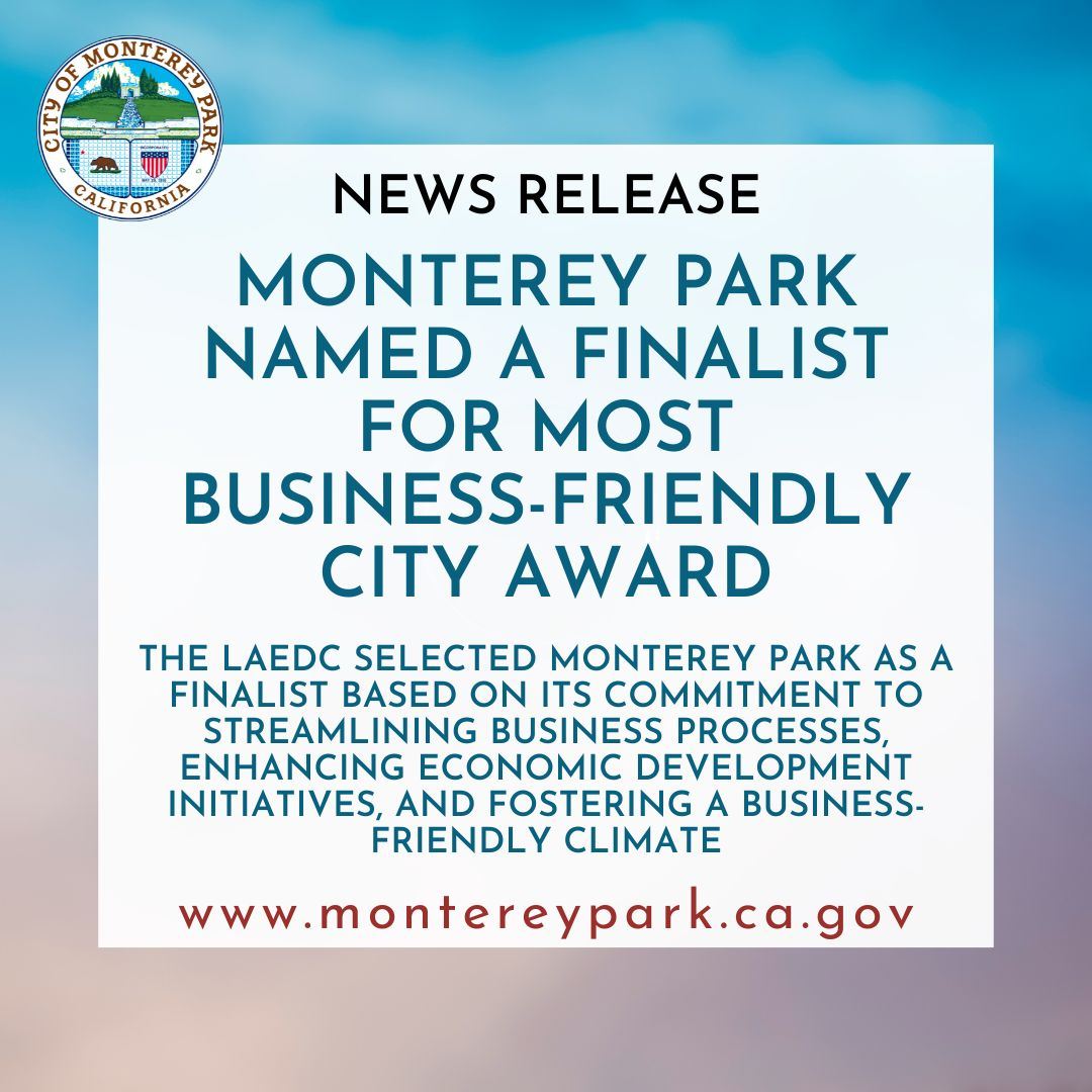 MPK News Release graphic with headline for Most Business Friendly Award Finalist
