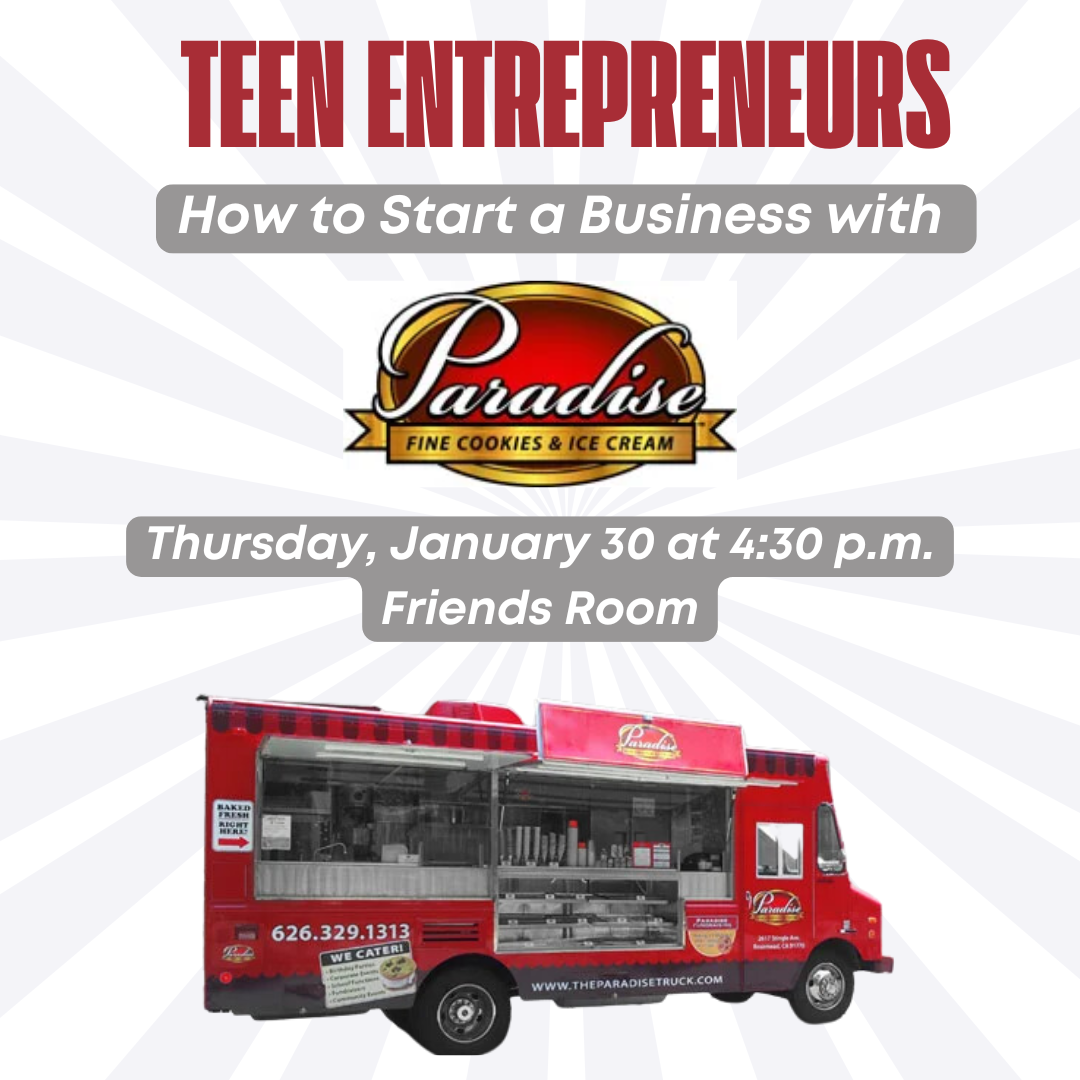 Teen Entrepreneurs: Starting a Business with Paradise Ice Cream and Cookies on January 30