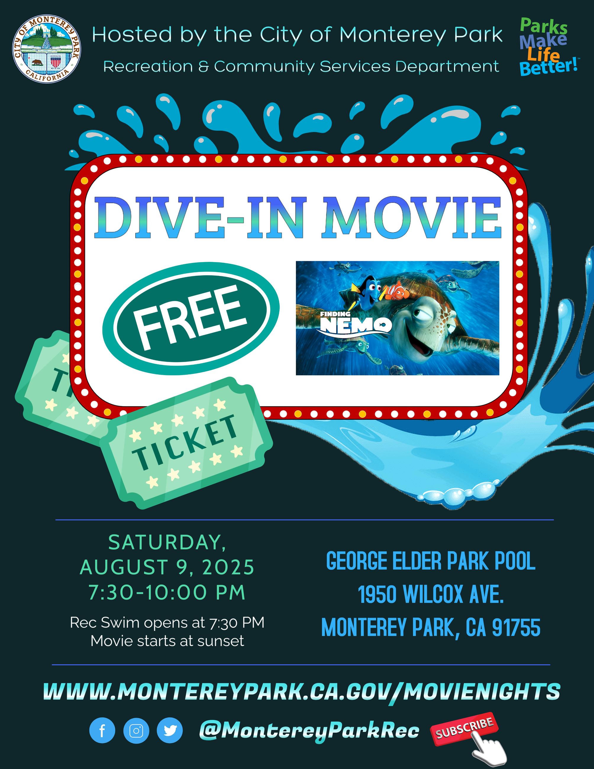 Dive-In Movie Flyer_Elder Park Pool 8-09-2025