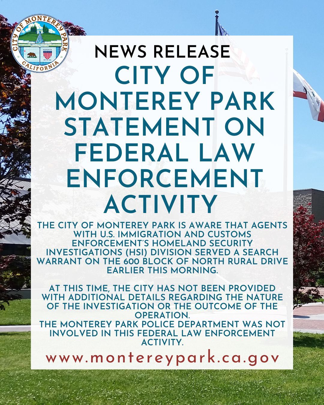 MPK News Release - February 2 2026 Federal Activity N Rural Dr
