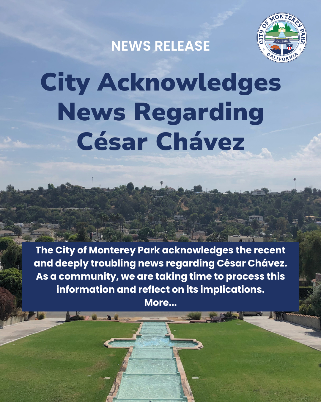 MPK News Release- City Acknowledges News Regarding Cesar Chavez social