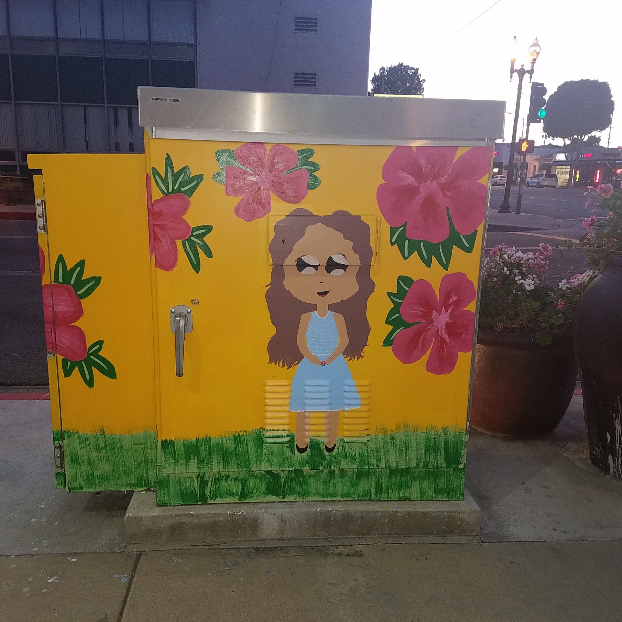 Electrical box Beautification project by St Stephen Martyr students at Ramona and Garvey May 2017