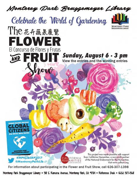 Library Flower and Fruit Show flyer