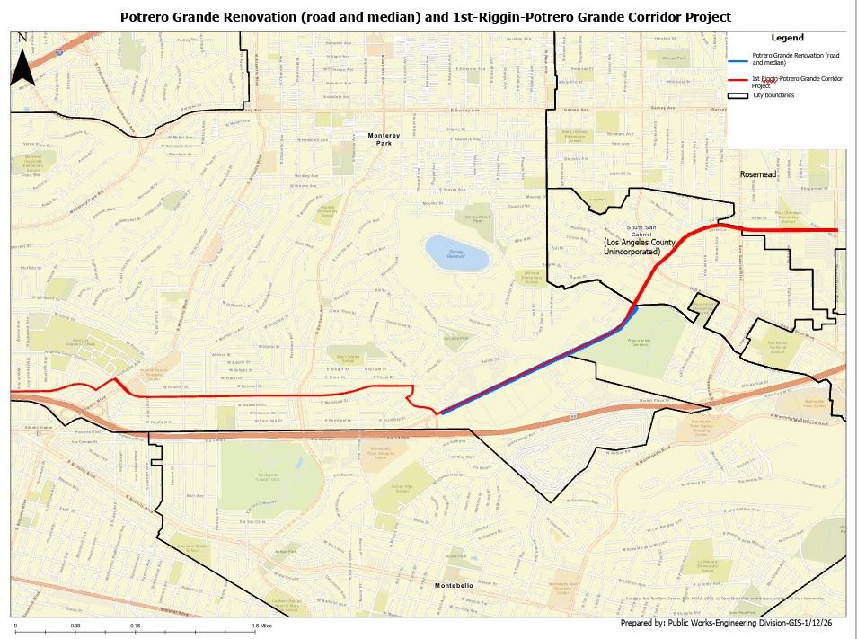 1st-Riggin-Potrero Grande Corridor Project  website map